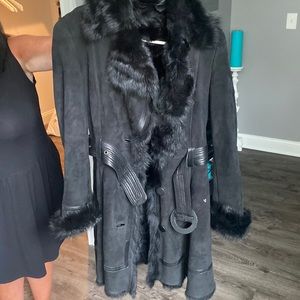 Gorgeous black Pasha Veneto Shearling coat